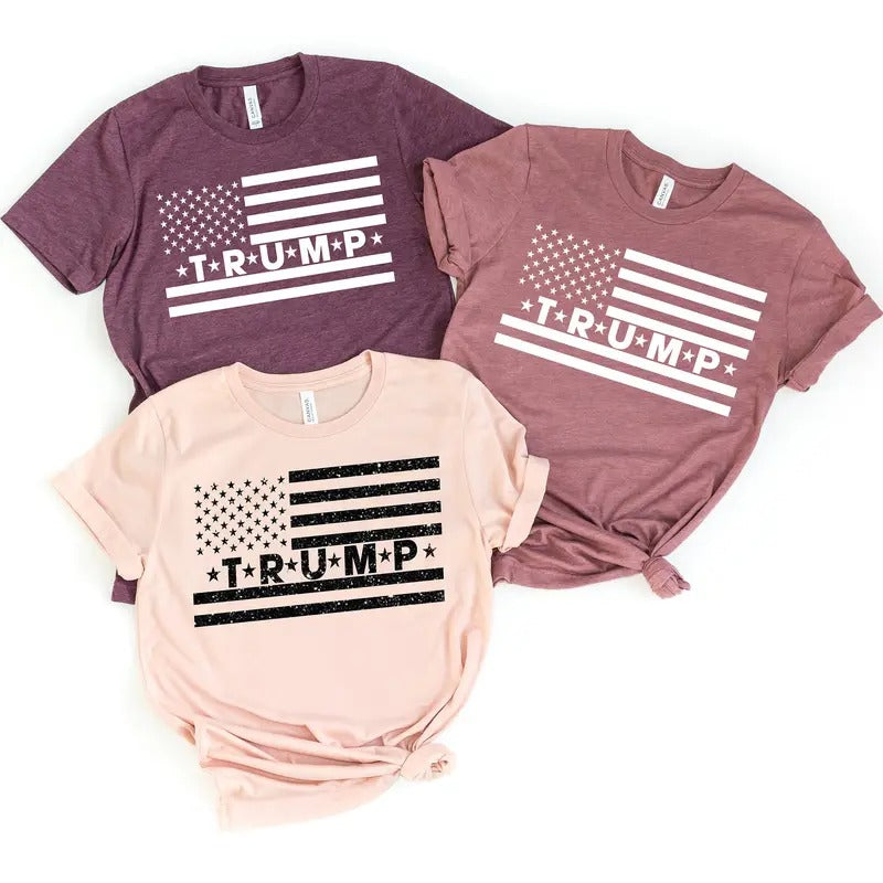 Trump Flag Shirt 2024 Trump Shirt Republican T Shirt Voting Shirt MAGA Ladies Shirt MAGA 2024 Trump Election Tee MAGA...