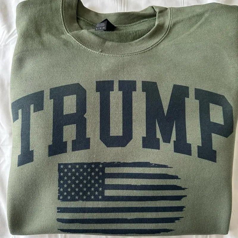 Trump Flag Military Green Trump 47 T-Shirts, Hoodie, Sweatshirt