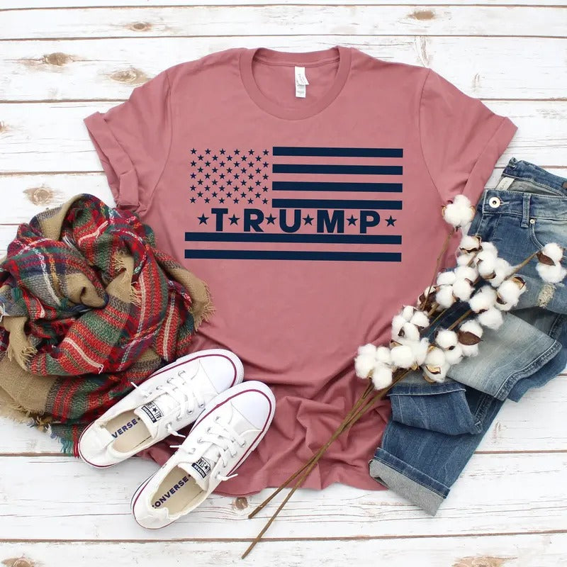 Trump Flag Trump Flag Shirt Donald Trump Shirt Trump Republican Pro Trump Train MAGA Top Womenswear T-Shirts, Hoodie, Sweatshirt