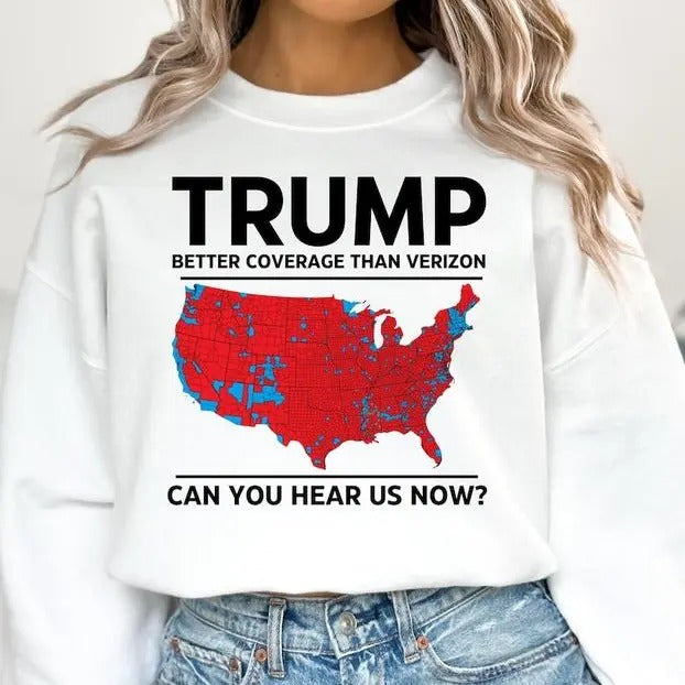 Trump I'll Be Home for Christmas Sweatshirt, Humorous Trump Christmas, Christmas Santa Trump, Trump Won Again, Daddy's...