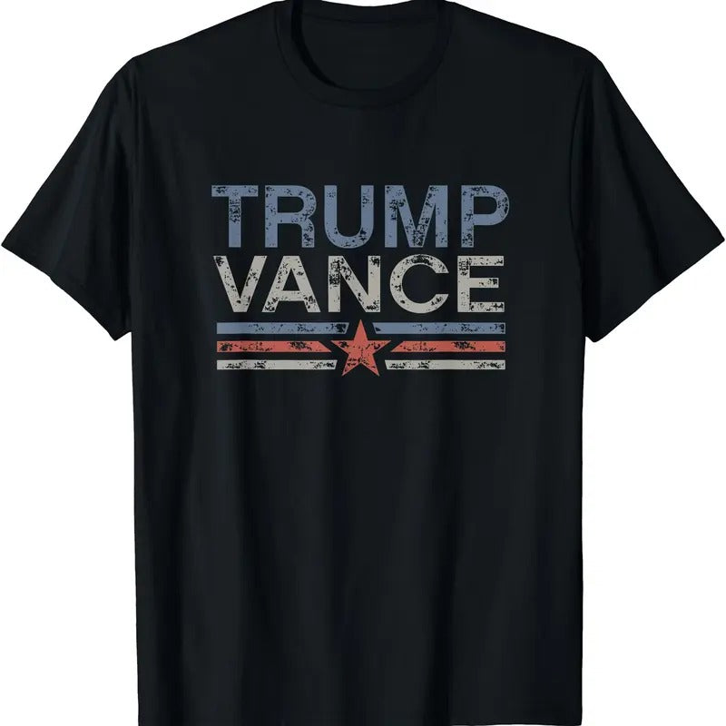 Trump JD Vance 2024 Retro Stripe Trump Vance 2024 T-Shirt Hoodie, Sweatshirt | HypeCrazeTee.com
