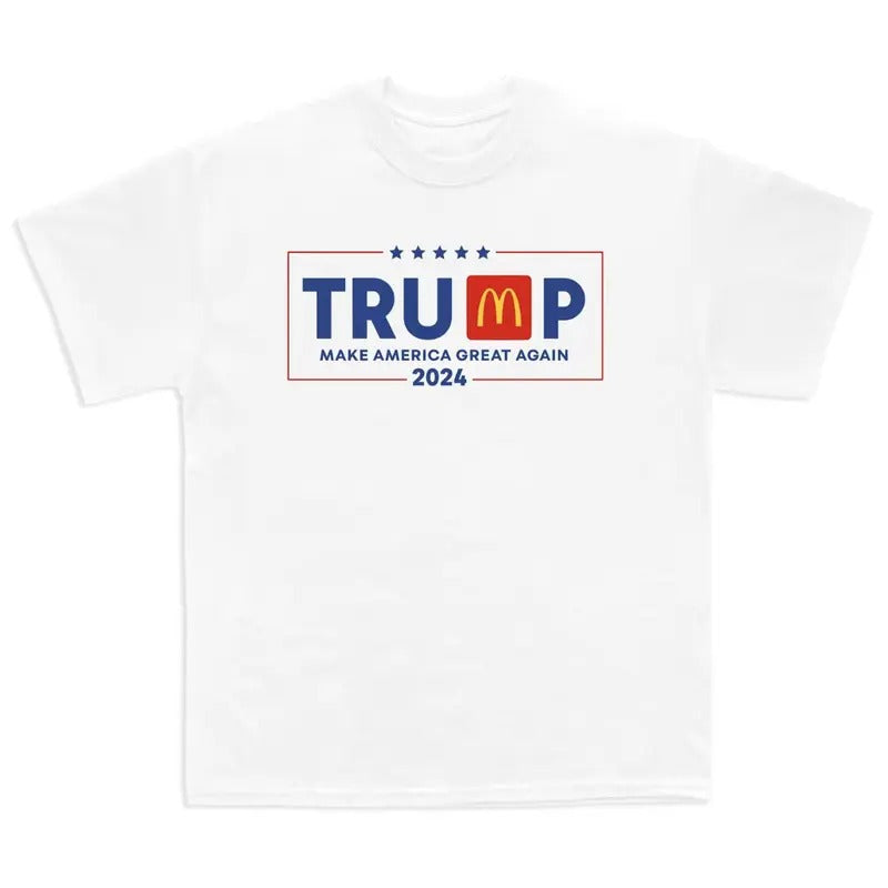 Trump McDonalds Shirt, Trump 2024 Shirt, Trump Vance 2024 MAGA Shirt for Men Women Hoodie, Sweatshirt | HypeCrazeTee.com