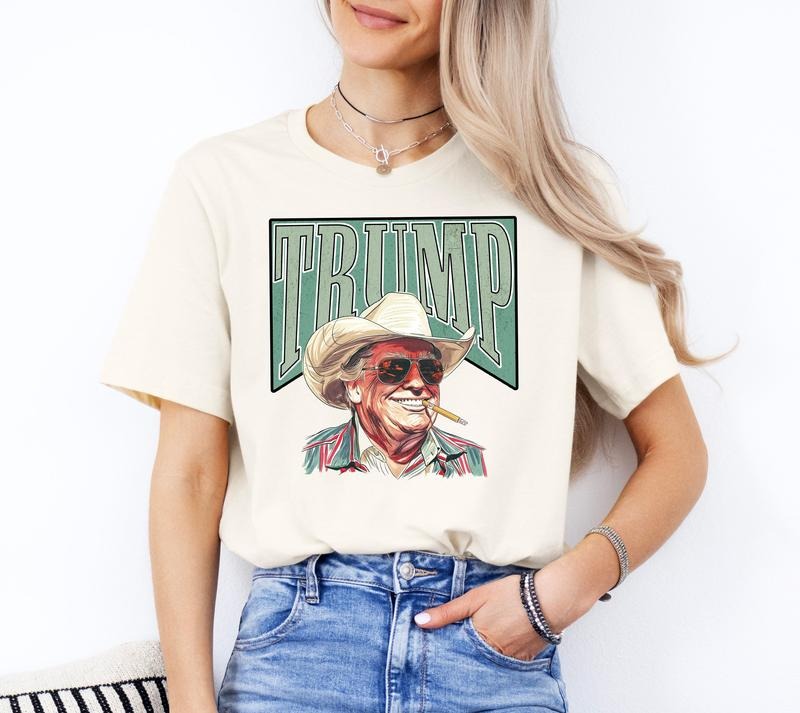 Trump Shirt Western Trump Tee Cowboy Shirt Make America Great Trump Daddy Shirt MAGA Trump President Tee Donald Trump...