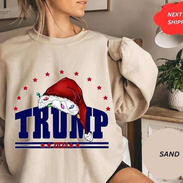 Trump Trump's victory Christmas Sweatshirt, Humorous Trump Christmas Shir, Christmas Republican Sweater, Christmas Santa...