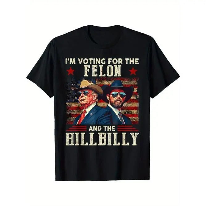Trump Vance 2024 T-Shirt Black casual short sleeve men's sport T-shirt Made in USA Hoodie, Sweatshirt | HypeCrazeTee.com