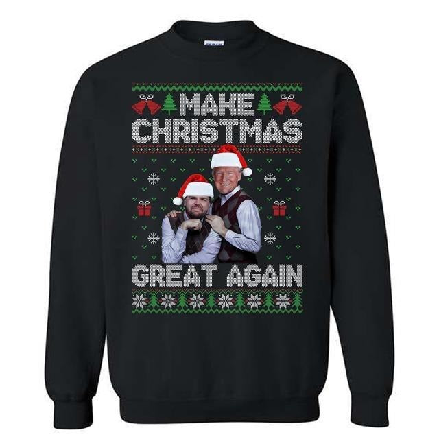 Trump Vance Step Brothers Unisex Sweatshirt Ugly Sweater For Men For Women, Make Christmas Great Again Shirt, Xmas Gift...