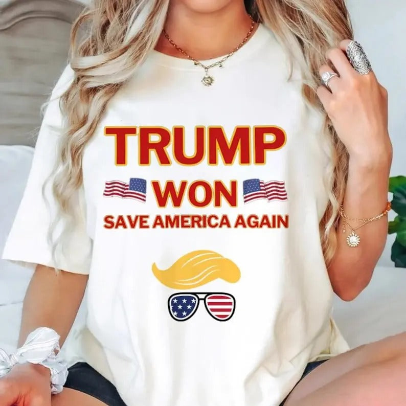 Trump Won Again shirt, Trump shirt, Election Shirt, After Election Shirt, Trump 2024 shirt, Republican Shirt, Donald...