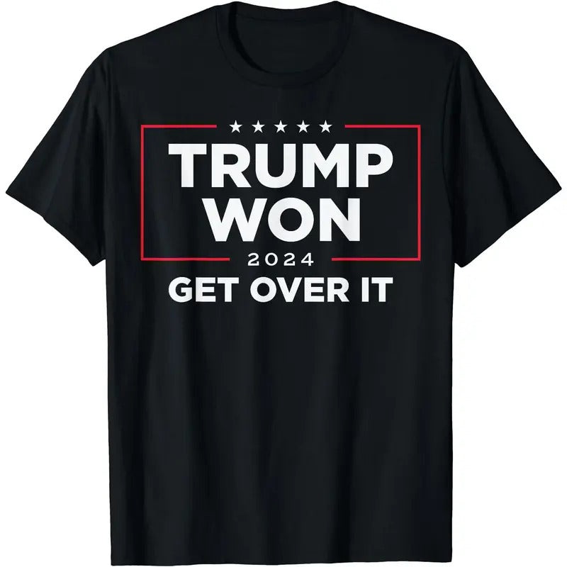 Trump Won Get Over It 2024 T-Shirt, Size S-5XL Hoodie, Sweatshirt | HypeCrazeTee.com