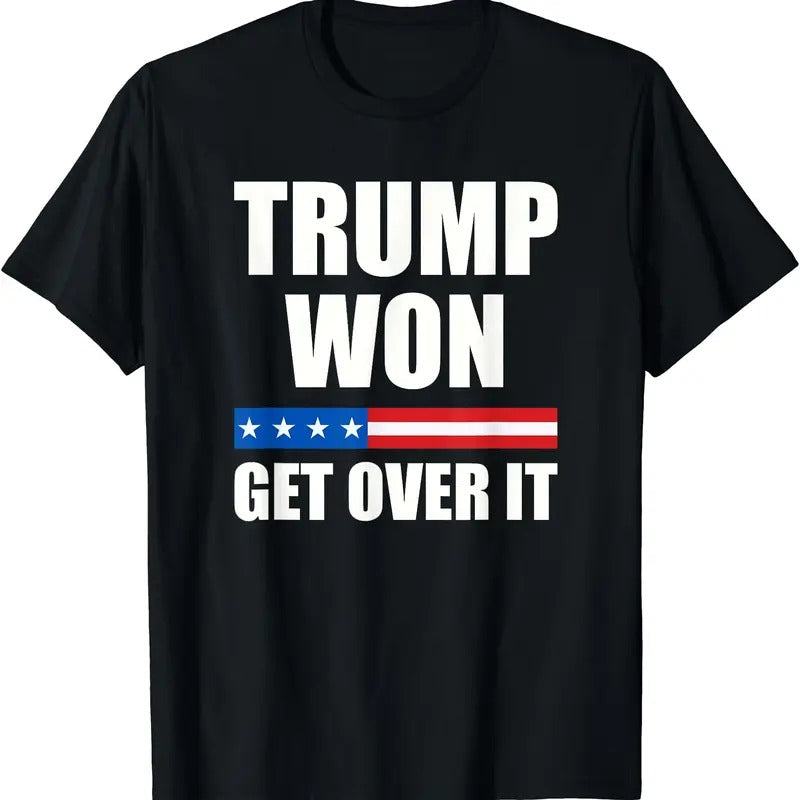Trump Won Get Over It 2024, Donald Trump Won 2024 T-Shirt Hoodie, Sweatshirt | HypeCrazeTee.com