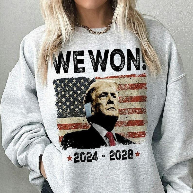 Trump Won Trump Won 2024 Election After Election Trump We Won T-Shirts, Hoodie, Sweatshirt
