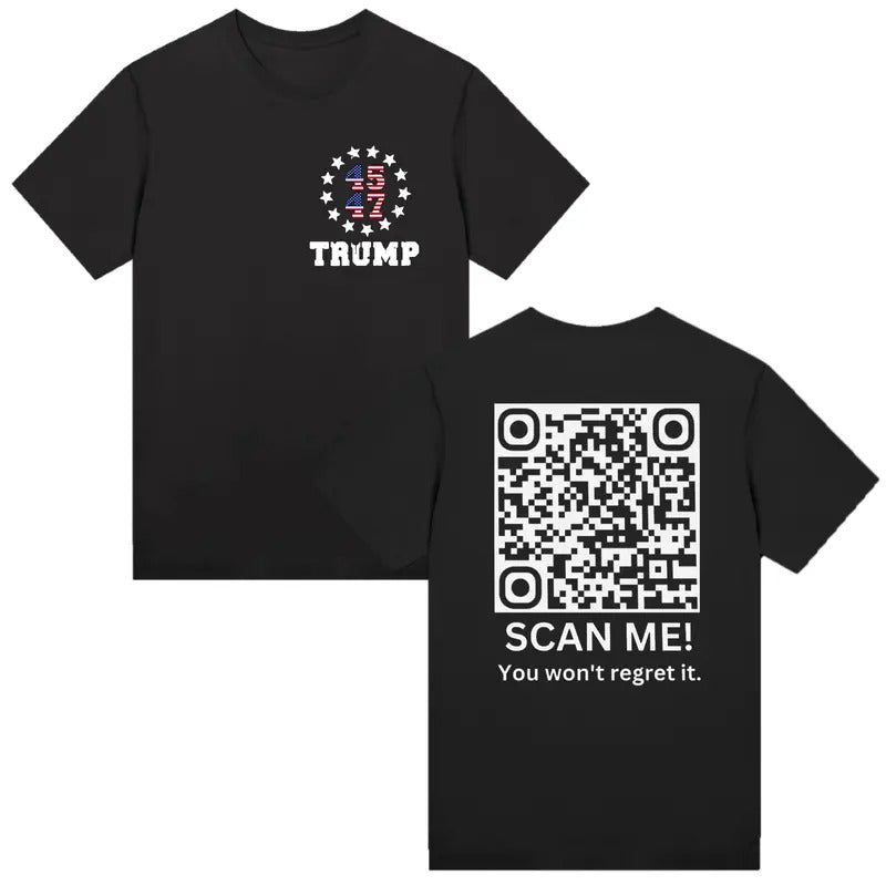 Trump YMCA QR Code Dance Shirt, Trump 2024 Shirt, Trump Vance 45 47 Shirt for Men Women Two Sides MAGAstyle{n002}2...