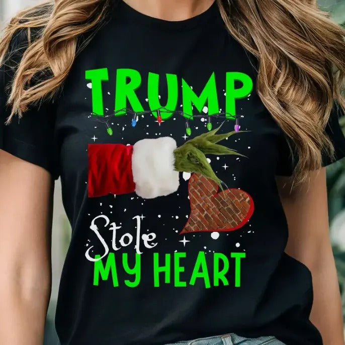 Trumpp Christmas Shirt, Christmas Shirt, Stole My Heart T-Shirts Cotton Fabric Hoodie, Sweatshirt | HypeCrazeTee.com