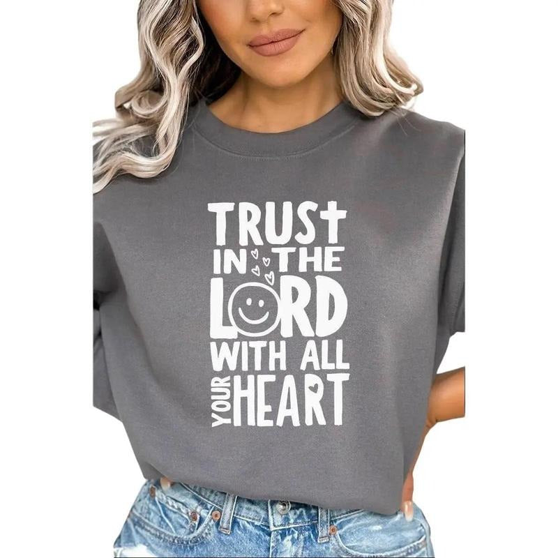 Trust In The Lord Happy Face Unisex NuBlend Crew Sweatshirt T-Shirts, Hoodie | HypeCrazeTee.com