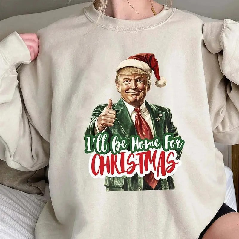Truump Christmas Shirt, Trummp Coming Home Shirt Hoodie, Sweatshirt | HypeCrazeTee.com