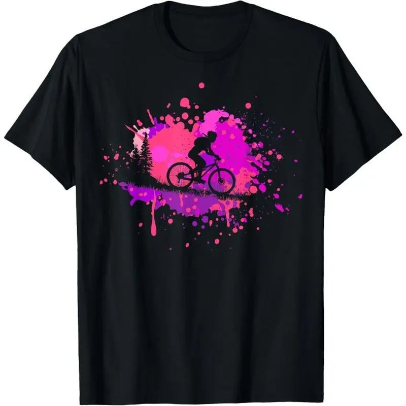 Tshirt for Mountain Biker | Girls Retro Mountain Bike T-Shirt Made in USA Hoodie, Sweatshirt | HypeCrazeTee.com
