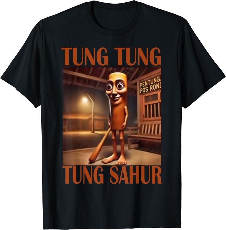 Tung Tung Tung Sahur T-Shirt | Unisex Cotton Tee Gift, Crewneck, Short Sleeve Hoodie, Sweatshirt | HypeCrazeTee.com