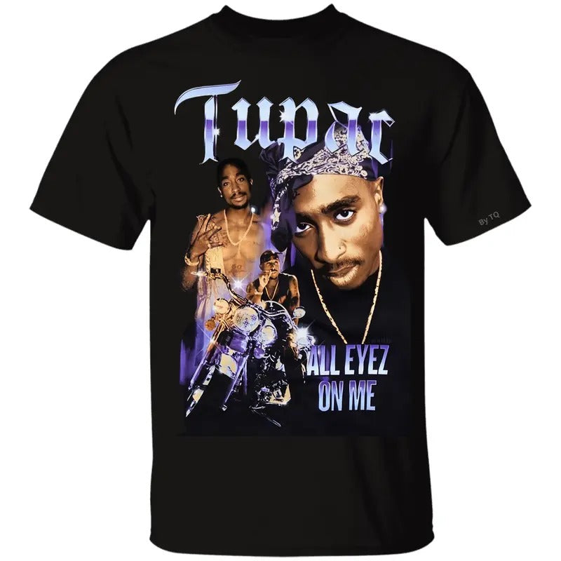Tupac All Eyez On Me T-Shirt Full Color, Cotton Unisex For Men, For Women Hoodie, Sweatshirt | HypeCrazeTee.com