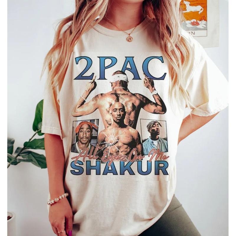 Tupac Rap Shirt, 2pac T Shirt, 90s Rap Legend Tee, Hip Hop Streetwear, Gift For Music Lovers, Unisex Short Sleeve Tee...
