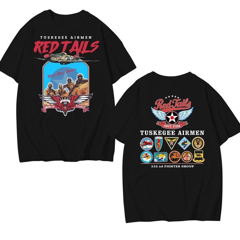 Tuskegee Airmen T-shirt, Tuskegee Airmen Red Tails Graphic on Short-Sleeve Unisex T-Shirt, Black History T-shirt, Graphic...