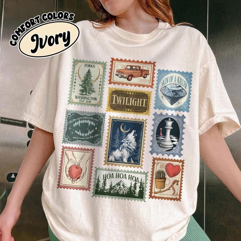 Twilight Inspired City Of Forks Comfort Colors T-Shirt , Hoa Hoa Hoa Season Tee, Forks Washington Tee, Book Lover Gift,...
