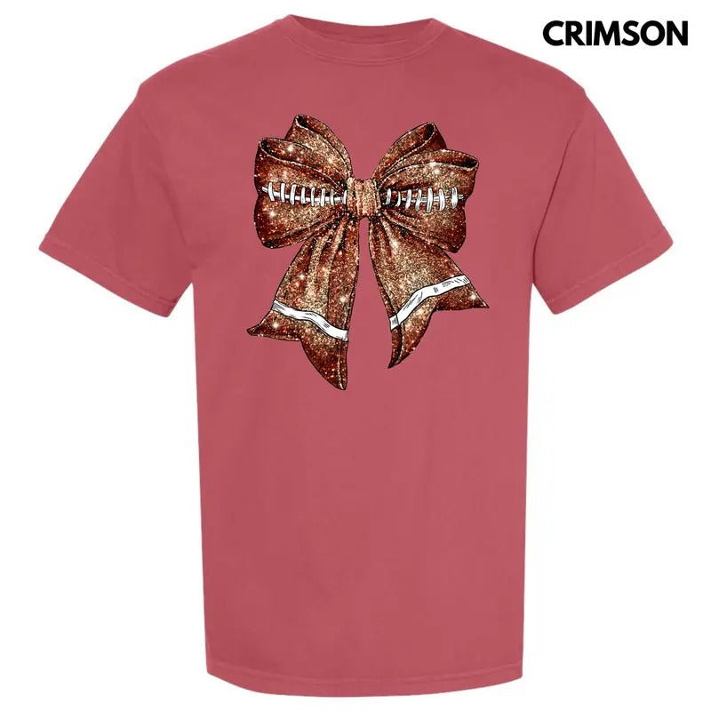 Twinkle Football Bow Comfort Colors T-Shirt 'NLB' Hoodie, Sweatshirt | HypeCrazeTee.com