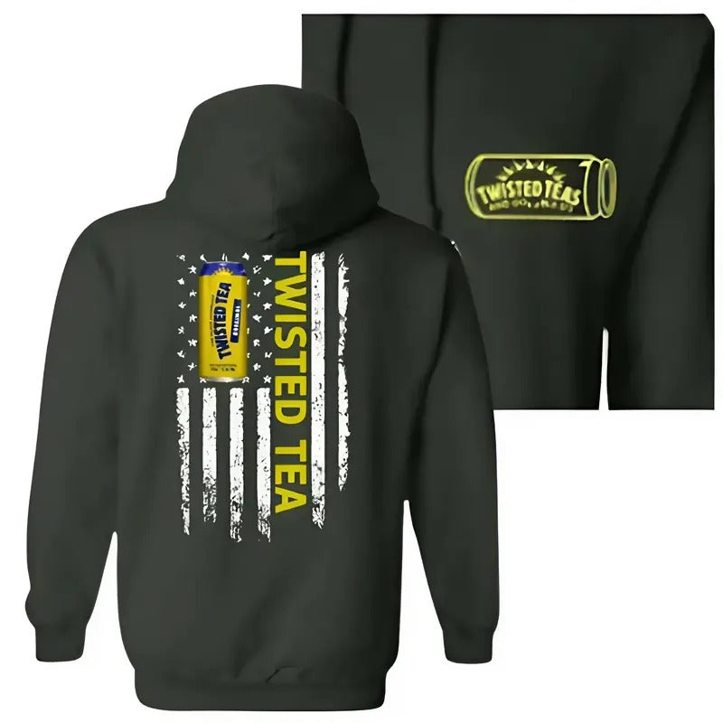 Twisted Tea Logo Flag Two-sided Shirt, Twisted TeaLight Shirt, For Men And Women Hoodie, Sweatshirt | HypeCrazeTee.com