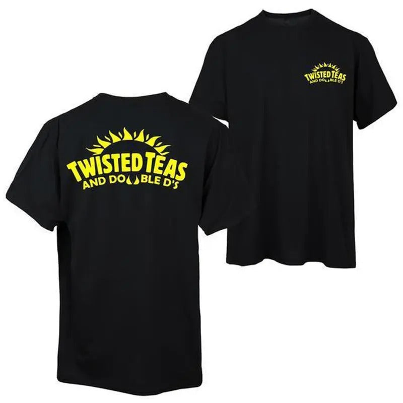 Twisted Teas & Double D's Version 2 - Black Two-Sided T-shirt - Unisex Sizes for Men and Women - Free Shipping, Cute...