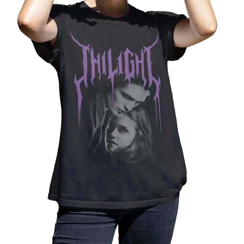 Twitlight Movies Vintage T Shirt, Vampire Wolf Romance Shirt, Graphic Tee, Ed And Bella Shirt, Twilight Movies Graphic...