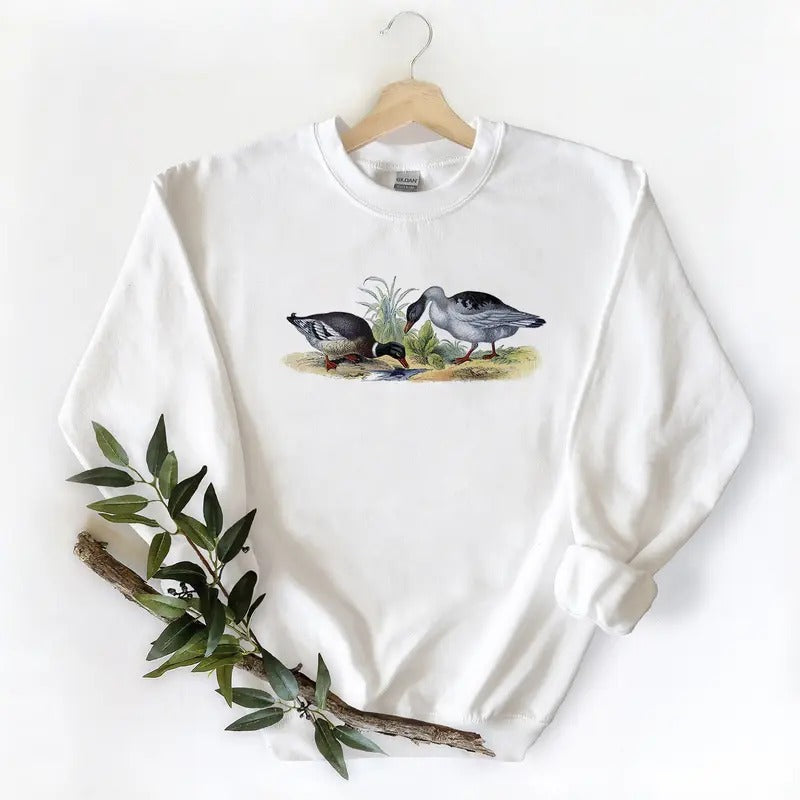 Two ducks looking for food Unisex Tshirt Sweatshirt Hoodie, for duck Hunting Season, husbands and Mallard duck lovers