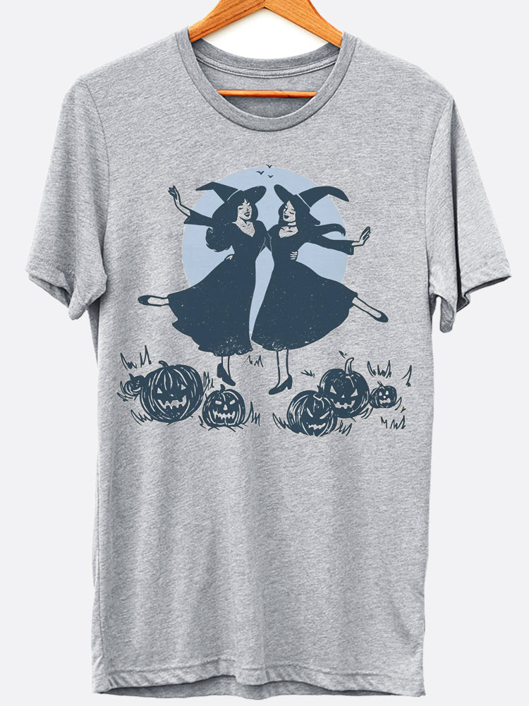 Two Happy Witches Graphic Tee