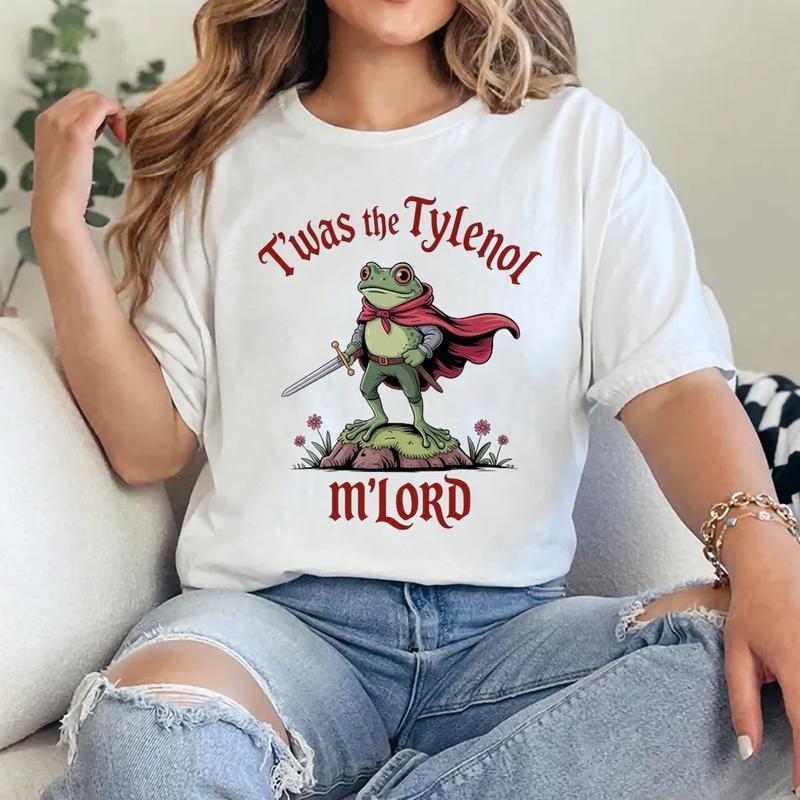 Tylenol shirt, Twas the Tylenol M'lord: Funny Anti RFK Jr Frog Liberal Meme shirt, Vaccine Awareness Grey Fit Hoodie,...