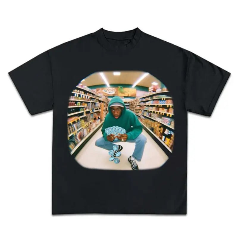 Tyler Creator Money V-Bucks Market Fortnite Graphic T Shirt Rap Hip Hop Fans Cotton Round Neck Casual Top Menswear...