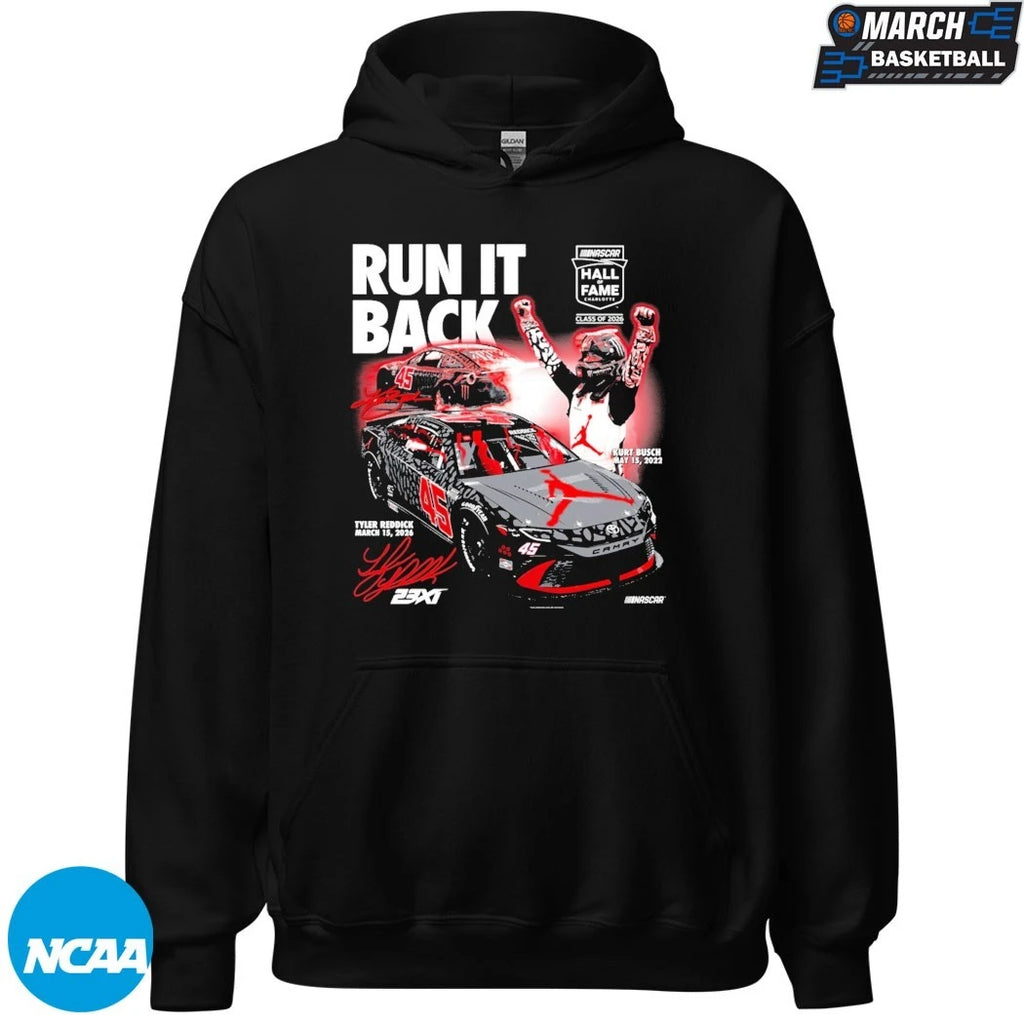 Tyler Reddick And Kurt Busch23XI Racing Run It Back Nascar Hall Of Fame Signature T-Shirts