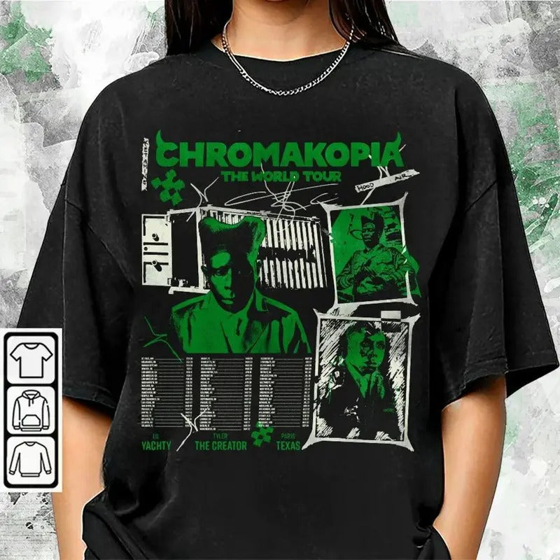 Tyler The Creator Chromakopia Shirt, Grungge Rapper DIY Retro Alternative Music Unisex Shirt, Sweatshirt Hoodie