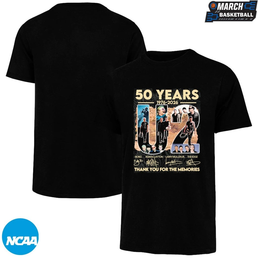 U2 50 Years 1976 2026 Thank You For The Memories SIgnatures T-shirts