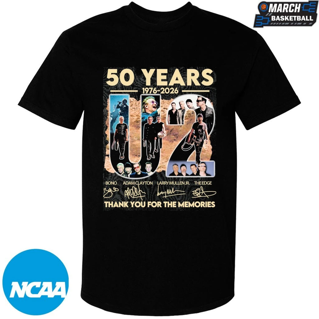 U2 50 Years 1976 2026 Thank You For The Memories SIgnatures T-shirts