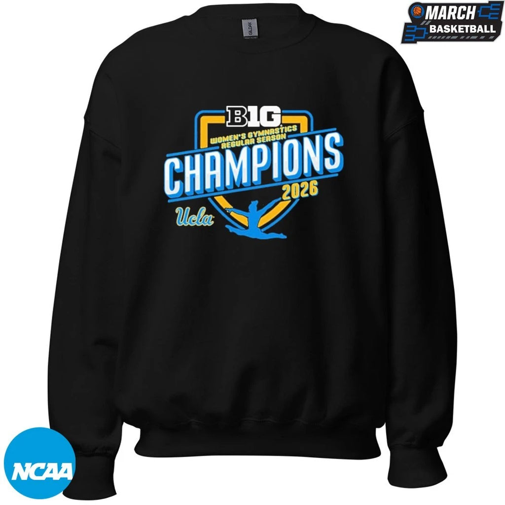 UCLA Bruins Big Ten Women’s Gymnastics Regular Season Champions 2026 T-Shirts