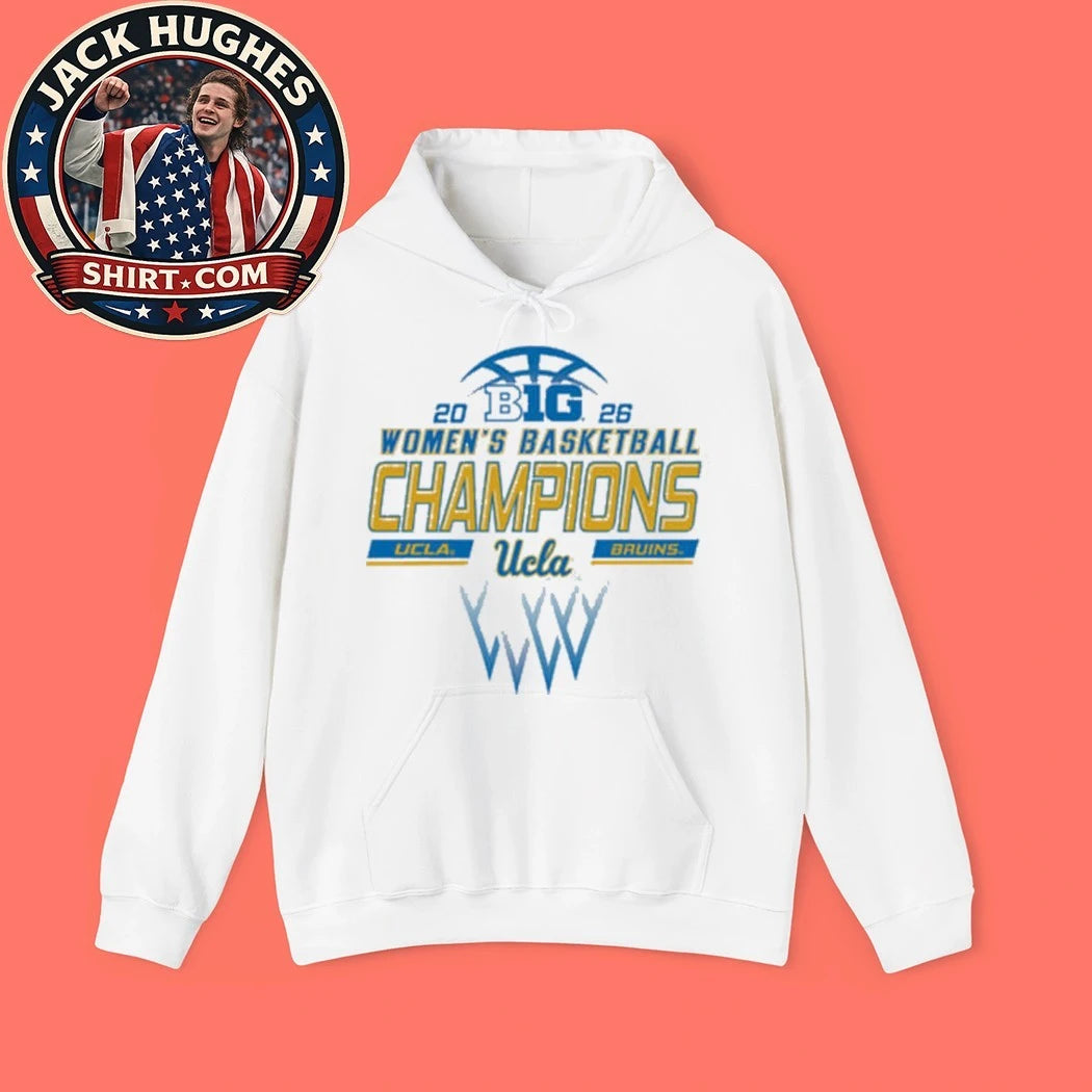 UCLA M White 2026 Big Ten Women’s Basketball Regular Season Champions Logo Shirt