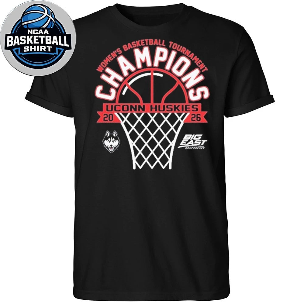 UConn Huskies 2026 Big East Women’s Basketball Tournament Champions Shirt