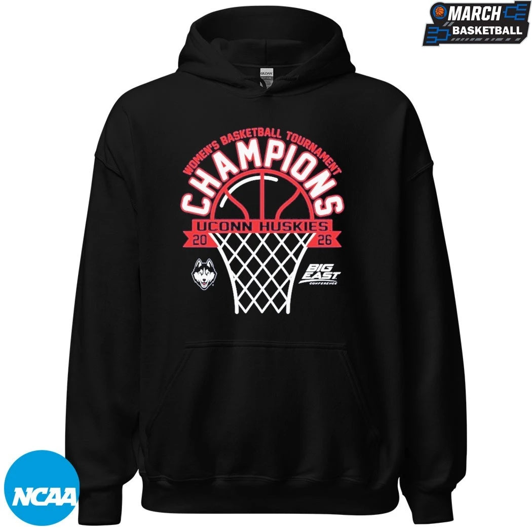 UConn Huskies 2026 Big East Women’s Basketball Tournament Champions T-Shirts