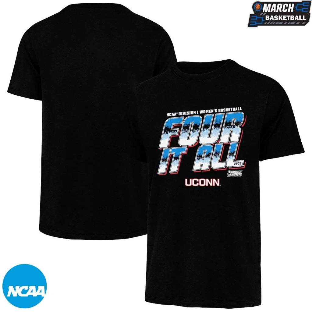 UConn Huskies 2026 NCAA I Women’s Basketball Four It All March Madness T-shirts