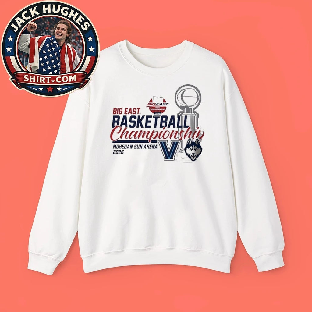 UConn Huskies Champions Big East Conference Tournament Championship 2026 Logo Graphic T-Shirt