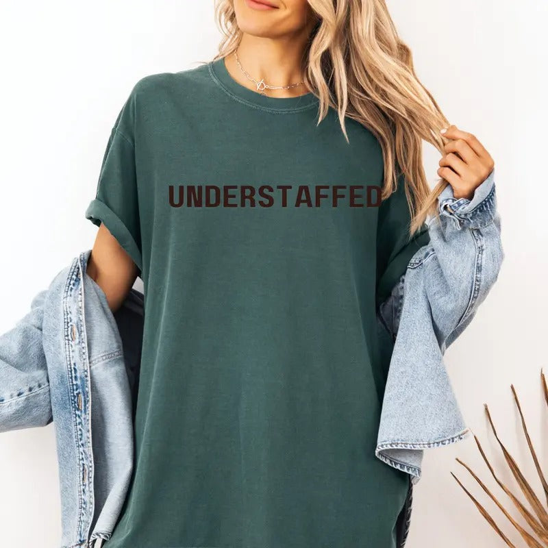 UNDERSTAFFED Custom Colors Shirt Casual Comfort Cotton Top Breathable Soft Everyday Medium Length Suit T-Shirts, Hoodie, Sweatshirt