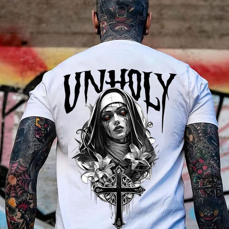 UNHOLY Evil Nun Print Men's T-Shirt Hoodie, Sweatshirt | HypeCrazeTee.com