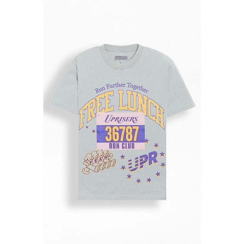 UPRISERS Men's Family Drive x Free Lunch Run Club T-Shirt - Multicolor Hoodie, Sweatshirt | HypeCrazeTee.com