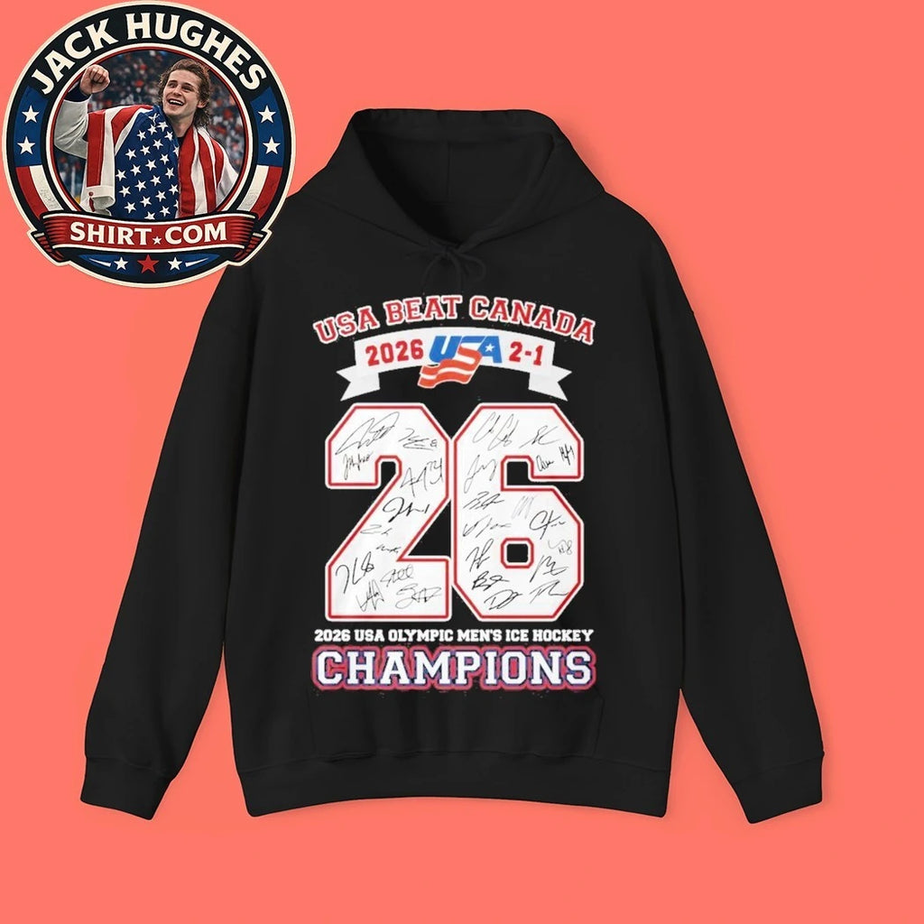 USA Beat Canada 2026 2-1 Champions 2026 USA Olympic Men’s ICE Hockey T-Shirt