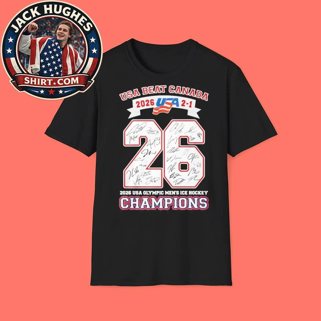 USA Beat Canada 2026 2-1 Champions 2026 USA Olympic Men’s ICE Hockey T-Shirt