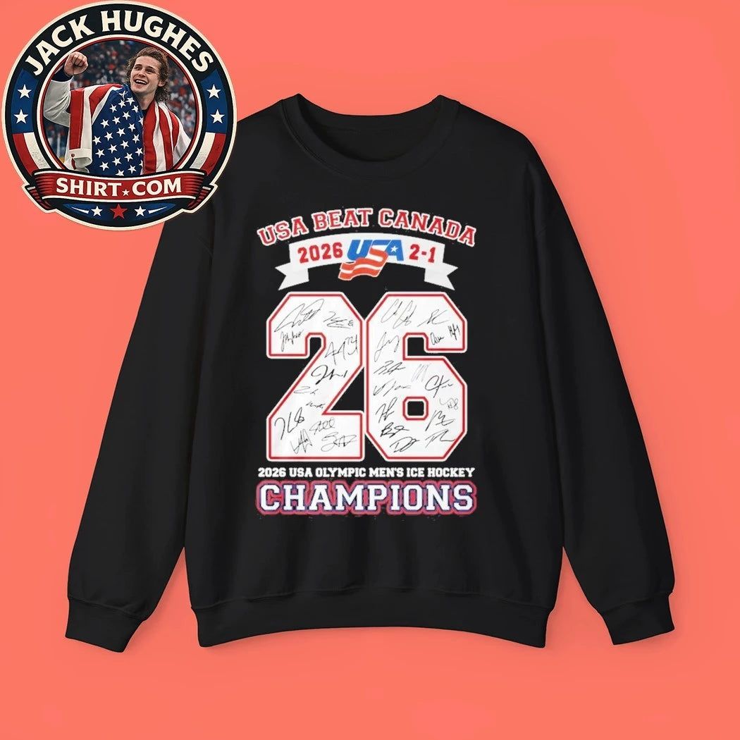 USA Beat Canada 2026 2-1 Champions 2026 USA Olympic Men’s ICE Hockey T-Shirt