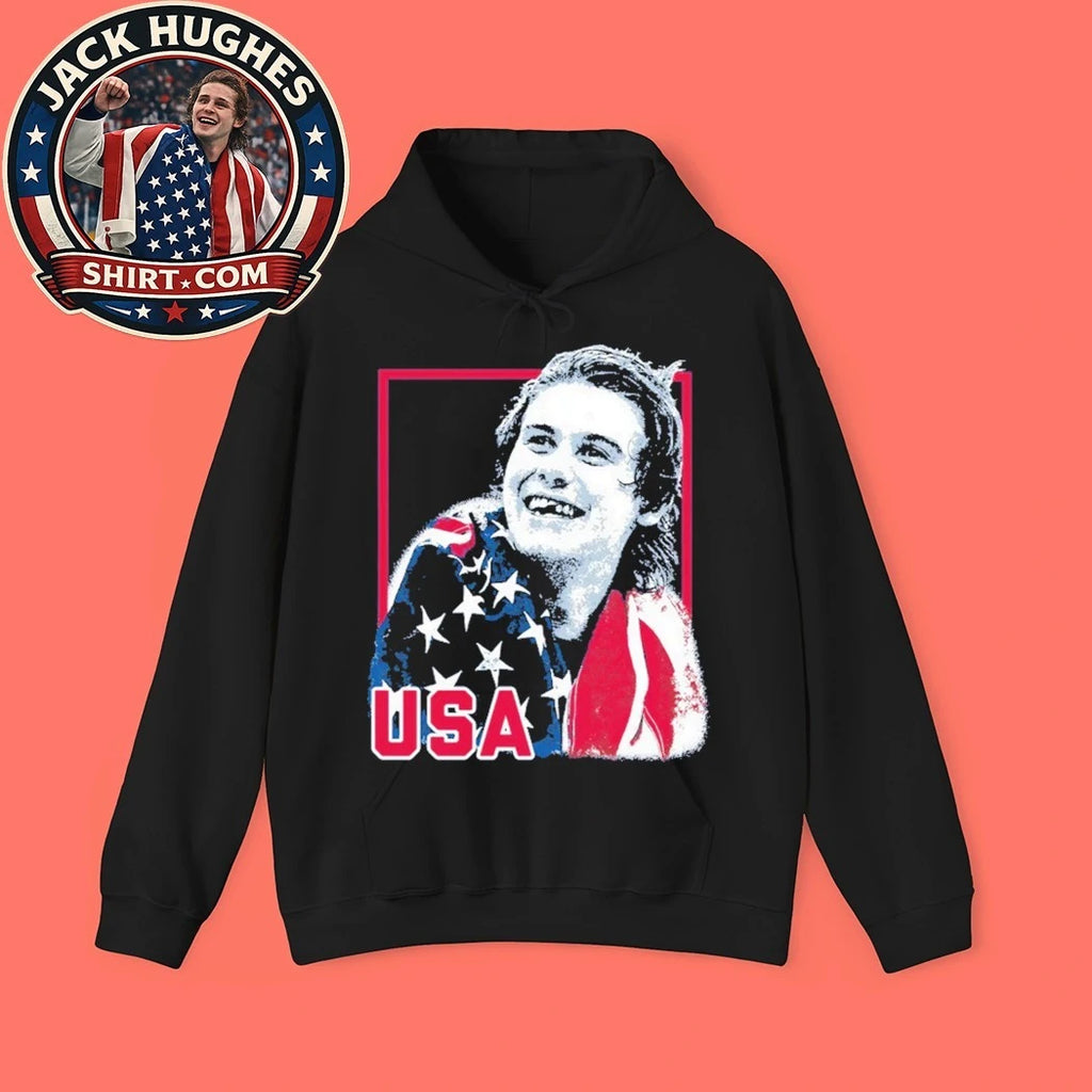 USA Champions Jack Hughes Hockey Fan Shirt