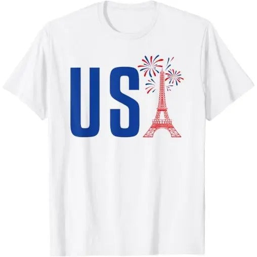 USA Eiffel Tower Team Souvenir - France Paris Holiday T-Shirt Made in USA Hoodie, Sweatshirt | HypeCrazeTee.com